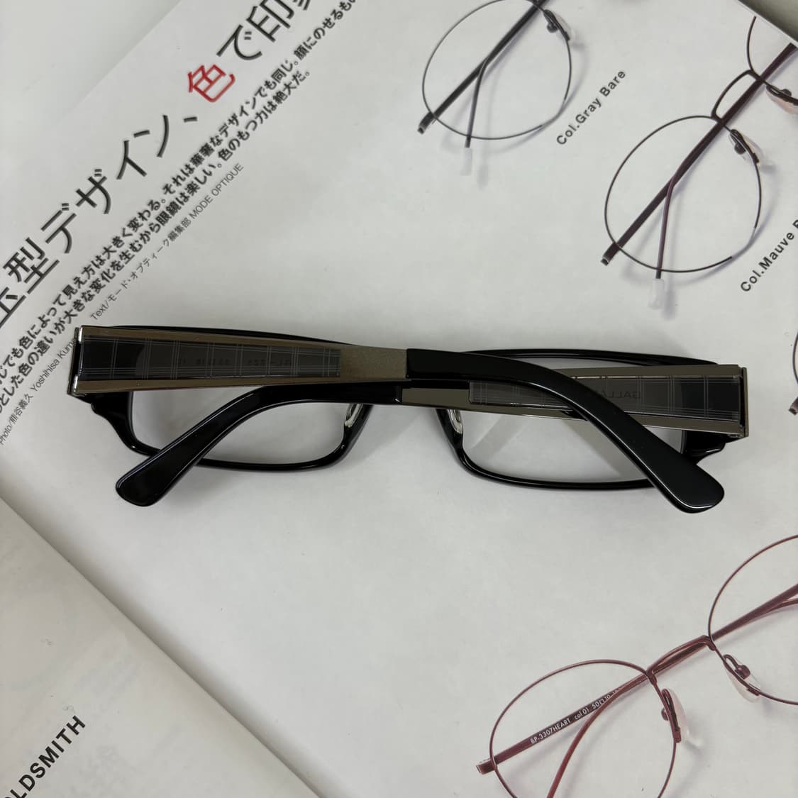 Gallan 겔랑 체크 뿔테 안경 상품이미지2