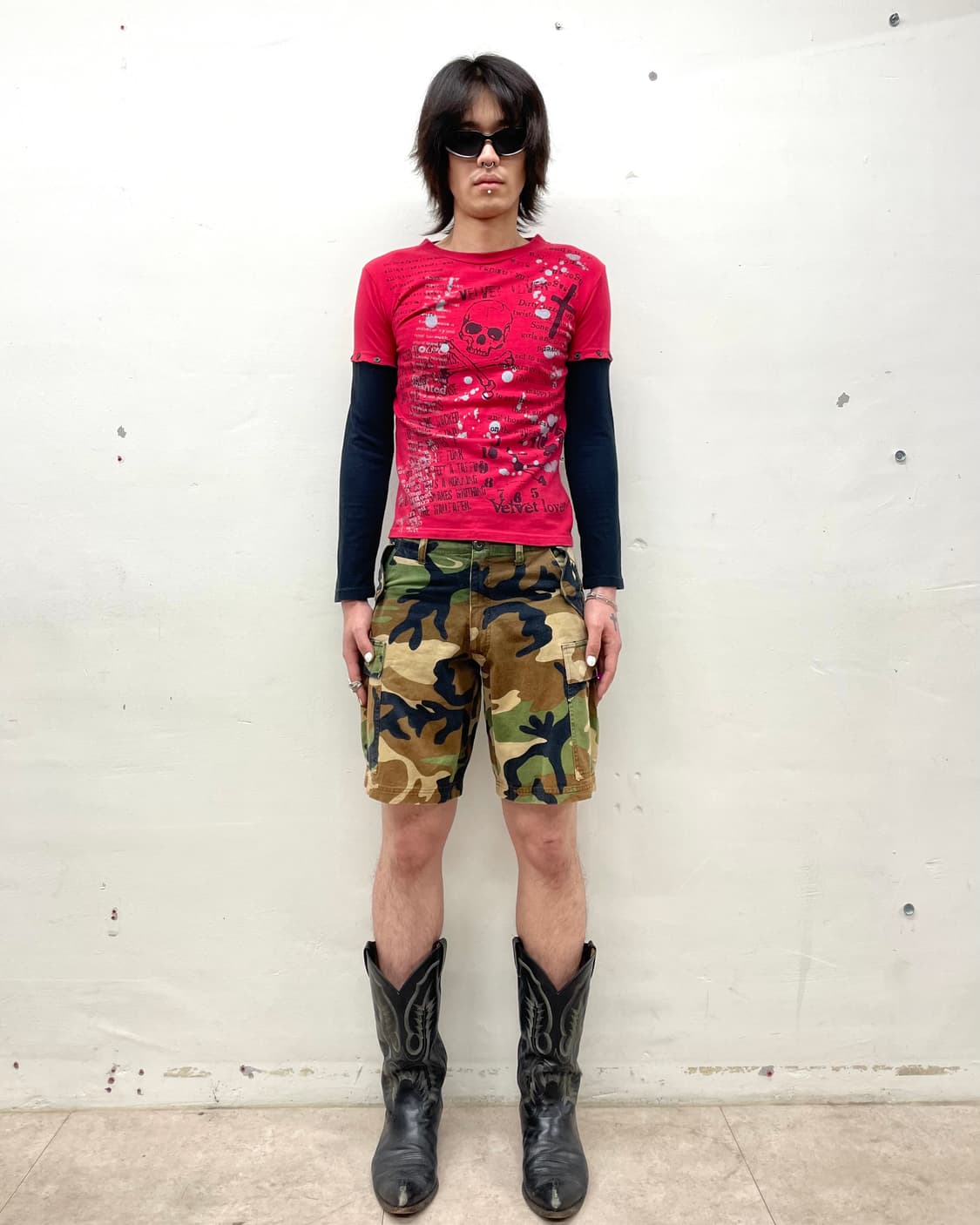 Goss Skull Detachable Red Long Sleeve 상품이미지5