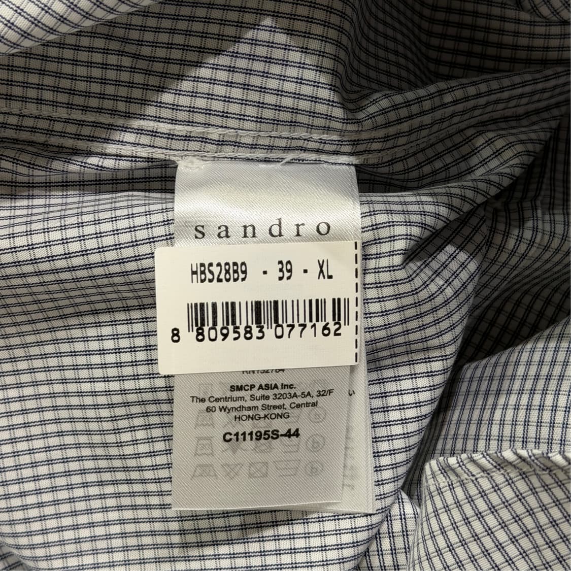 [XL] 산드로 체크 드레스셔츠 상품이미지6