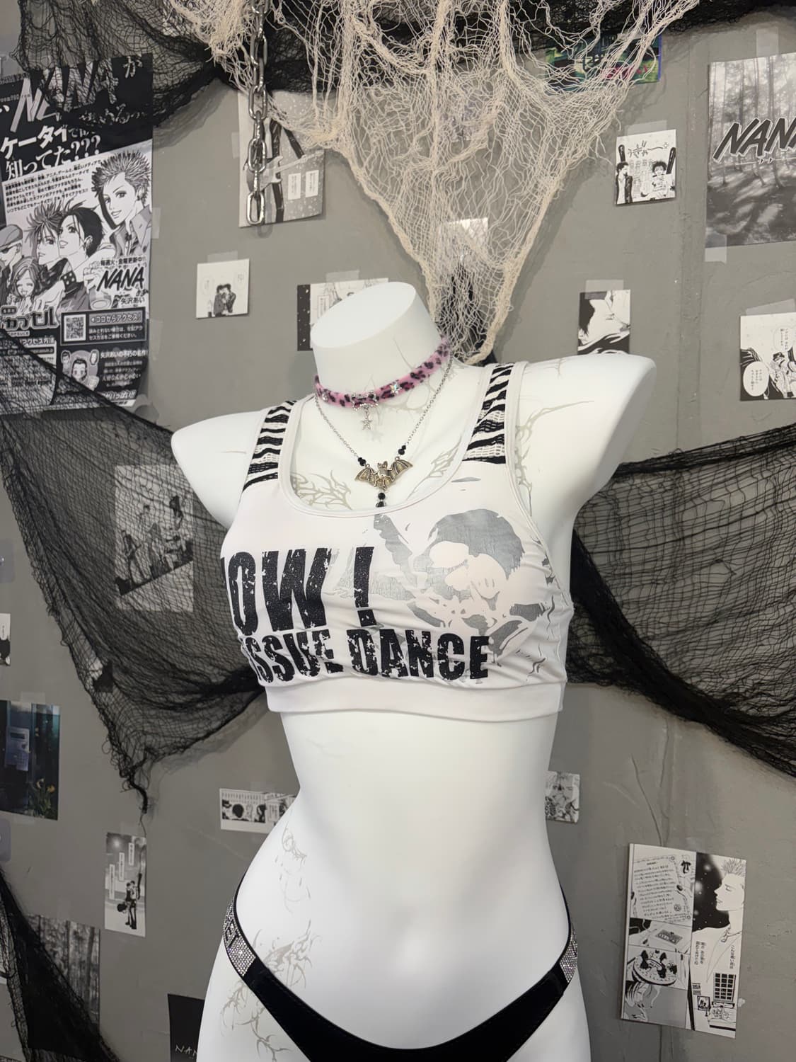 Gothic PUNK Skull Glitter Tank top 상품이미지6