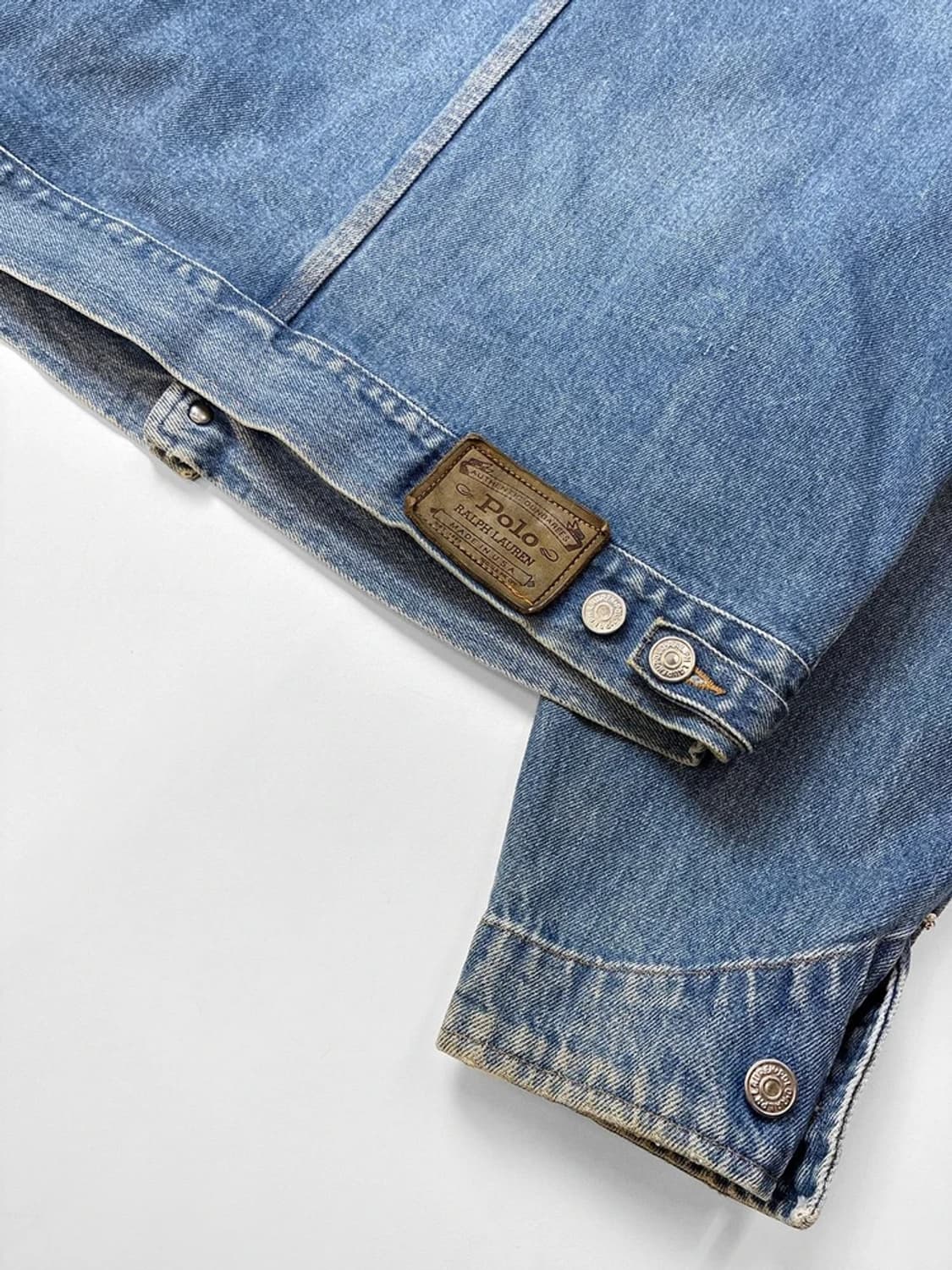 폴로 랄프로렌 90s USA 덩가리 트러커 숏 데님 자켓 PN5079 상품이미지6