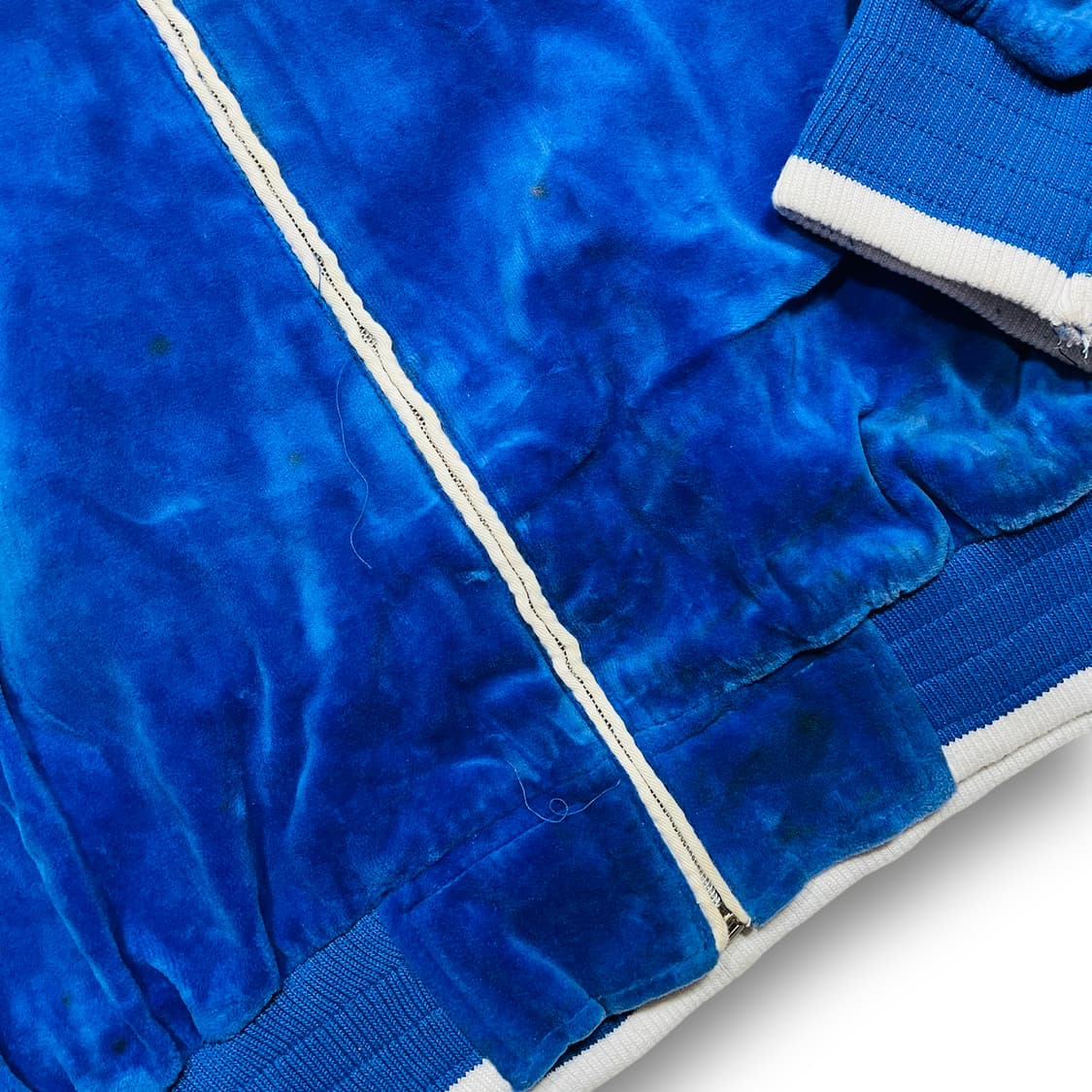 조니 블레이즈 스트리트 블루 벨루어 올드스쿨 힙합 후디 집업 상품이미지8