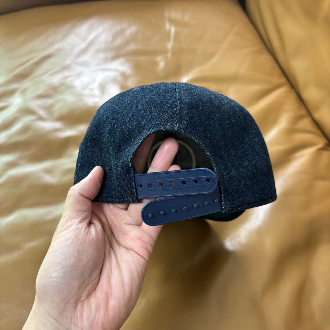 RRL 더블알엘 랄프로렌 폴로 데님 6패널 볼캡 윙로고 모자 Denim 상품이미지7