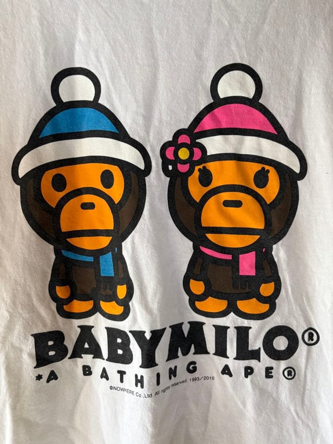 베이프 베이비 마일로 & 리사 윈터 티셔츠 화이트 상품이미지2