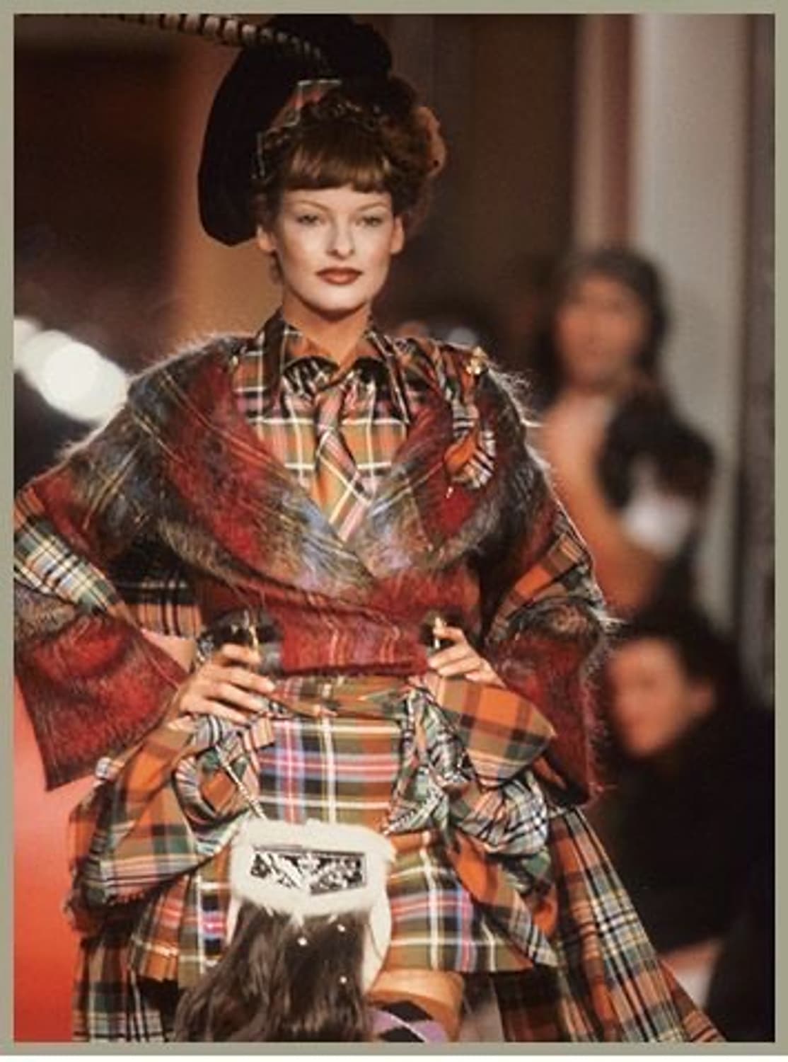 비비안웨스트우드 앵글로매니아 타탄 체크 자켓 라나울 40 상품이미지2