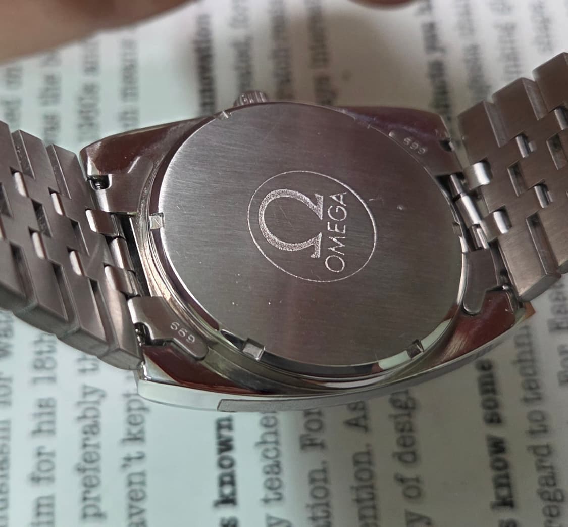 레어] 빈티지 오메가 제네브 테레비 점보 블랙판 데이데이트 브레이슬릿 v 상품이미지8