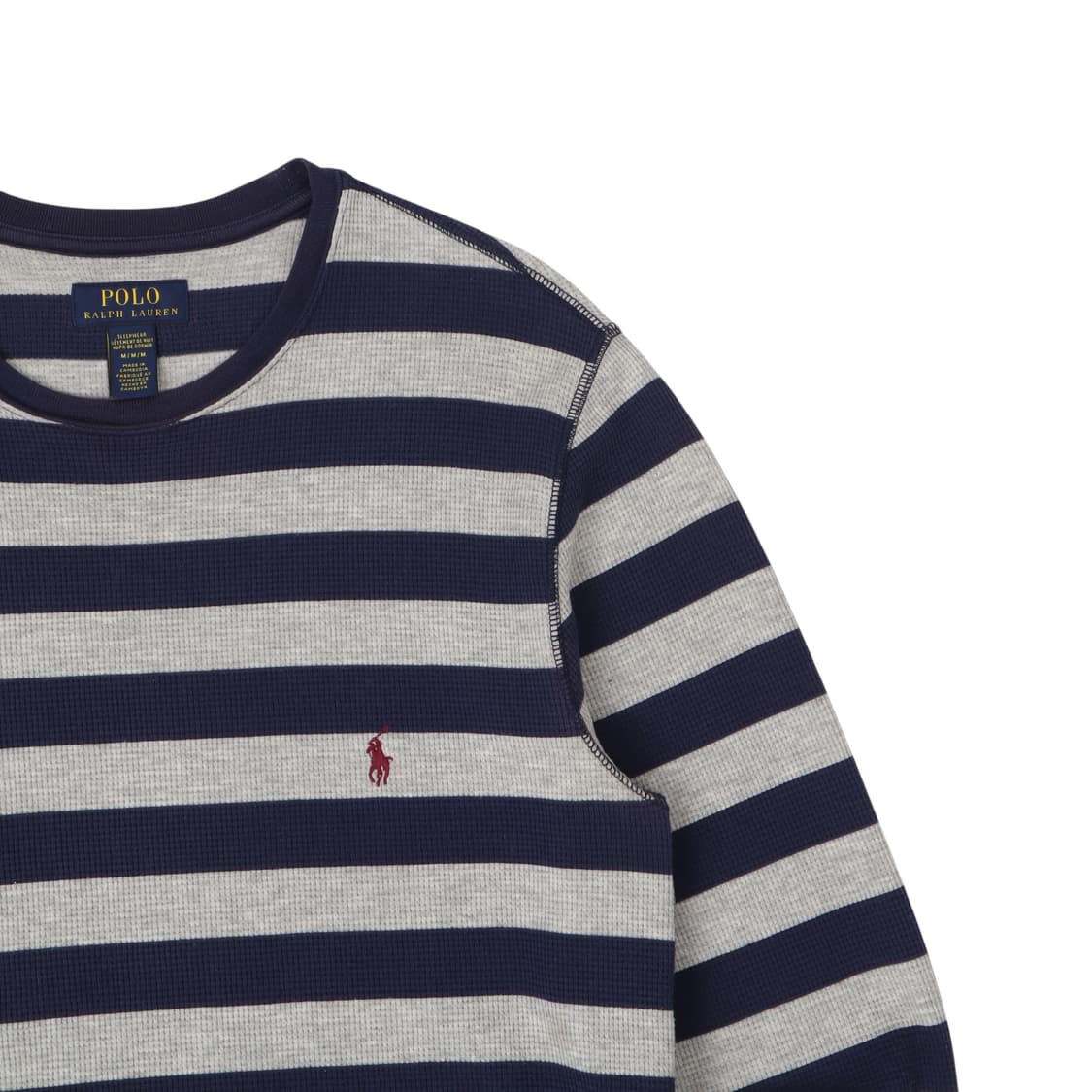 폴로 랄프로렌 네이비 스트라이프 와플 롱슬리브 상품이미지3