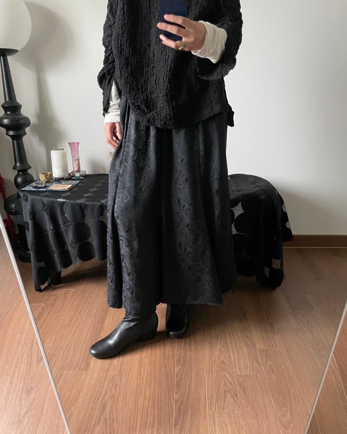 patterned long skirt 상품이미지3