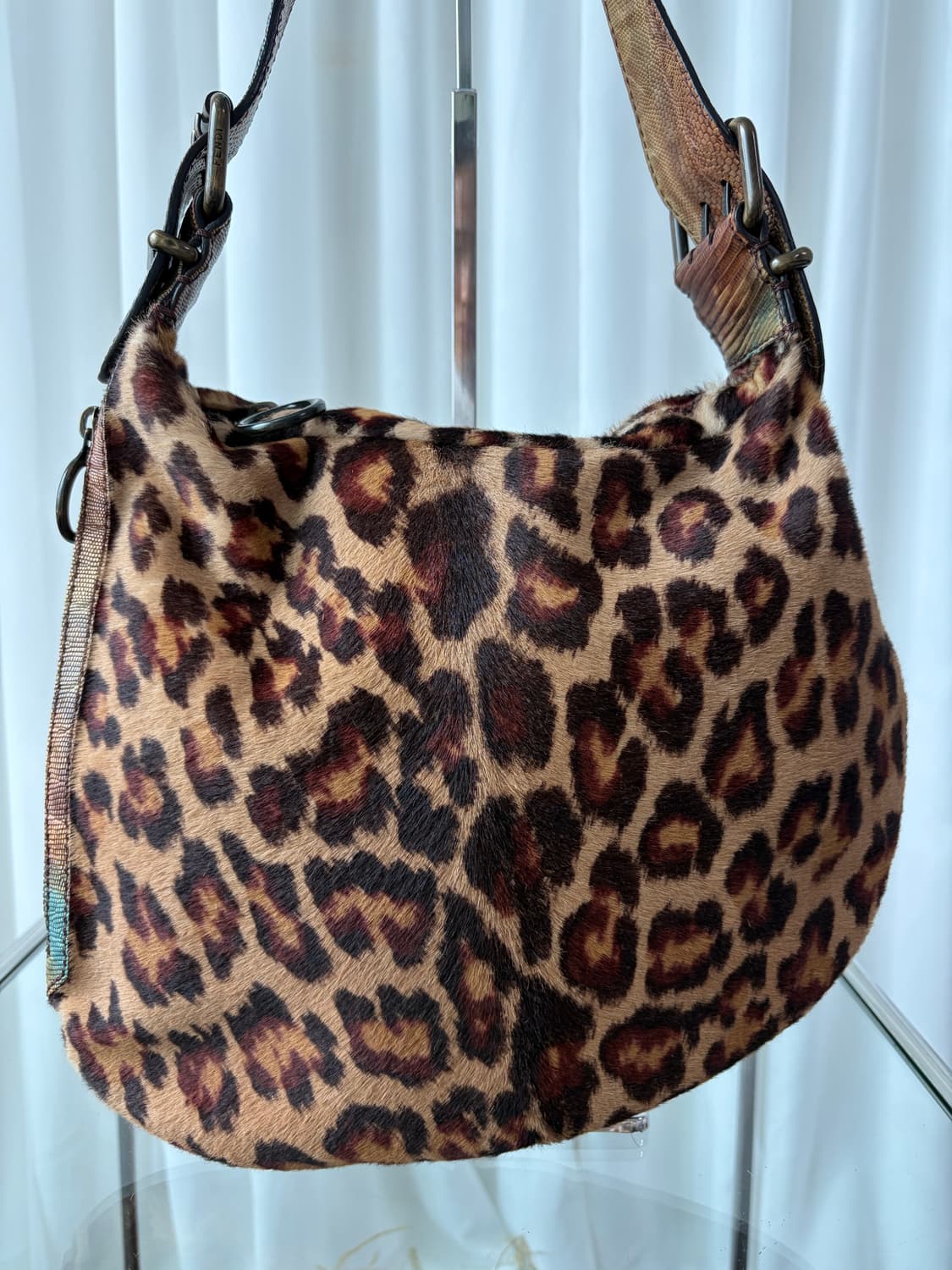 펜디 레어 00s 레오파드 송치 & 주카 오이스터 백  상품이미지5