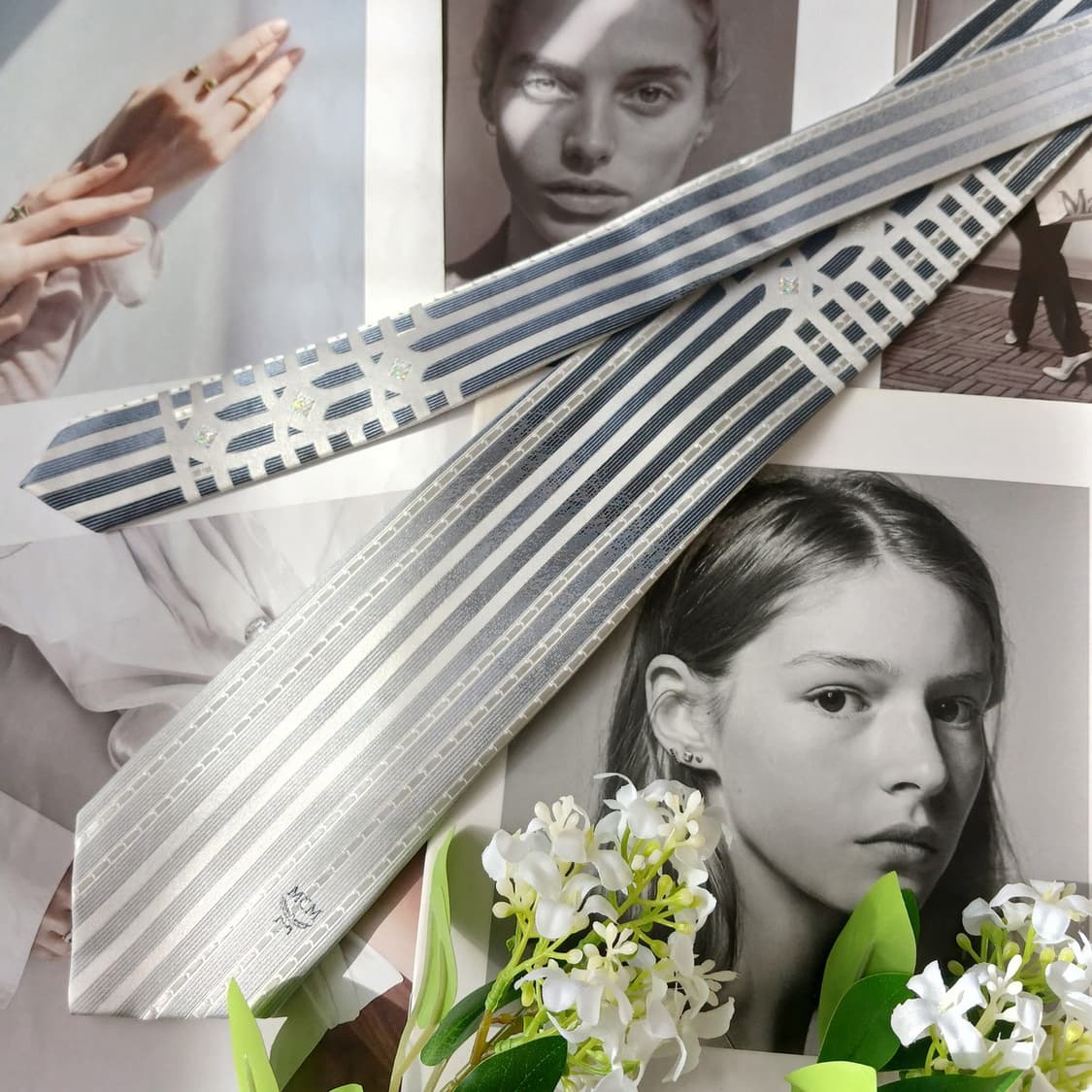 엠씨엠 실크 스트라이프 패턴 넥타이 8.2cm A+등급 A19850 상품이미지5