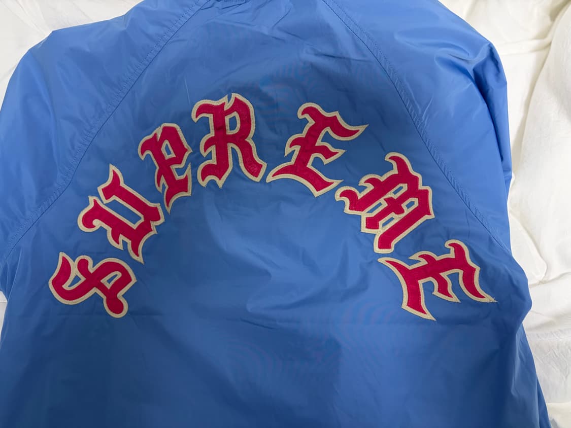 슈프림 올드 잉글리시 아크 코치 자켓 라이트 블루 M 상품이미지6