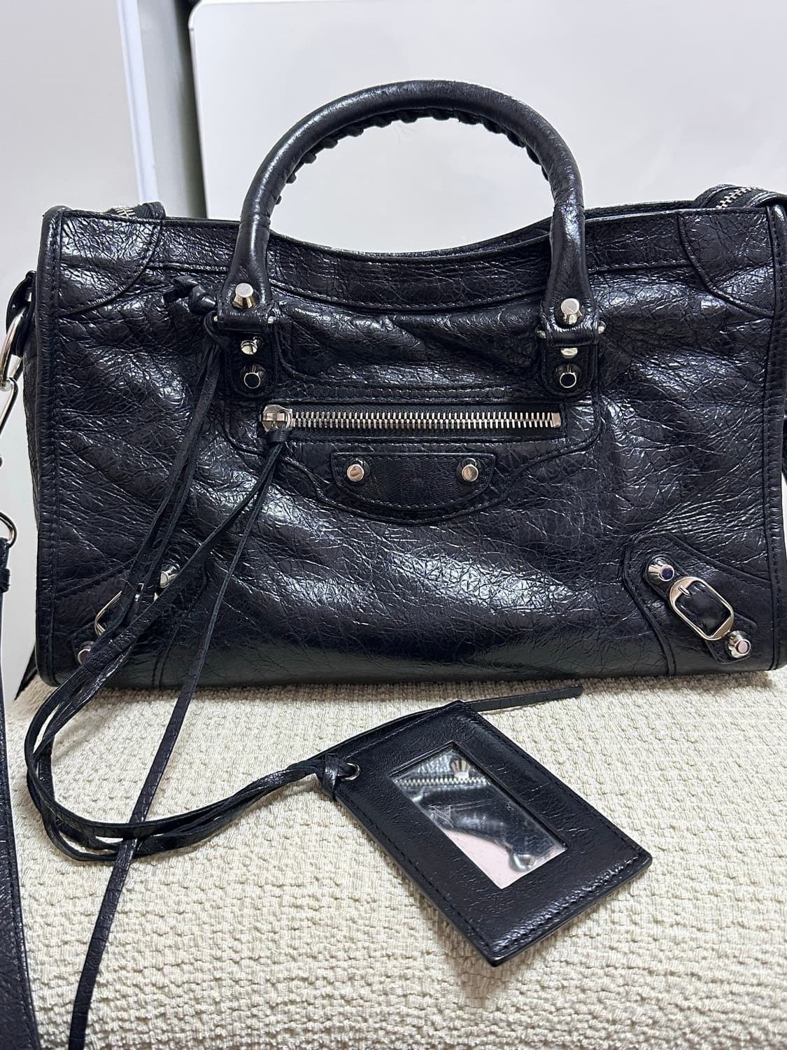 (거울O) 발렌시아가 시티모터백 스몰 블랙 은장 상품이미지1