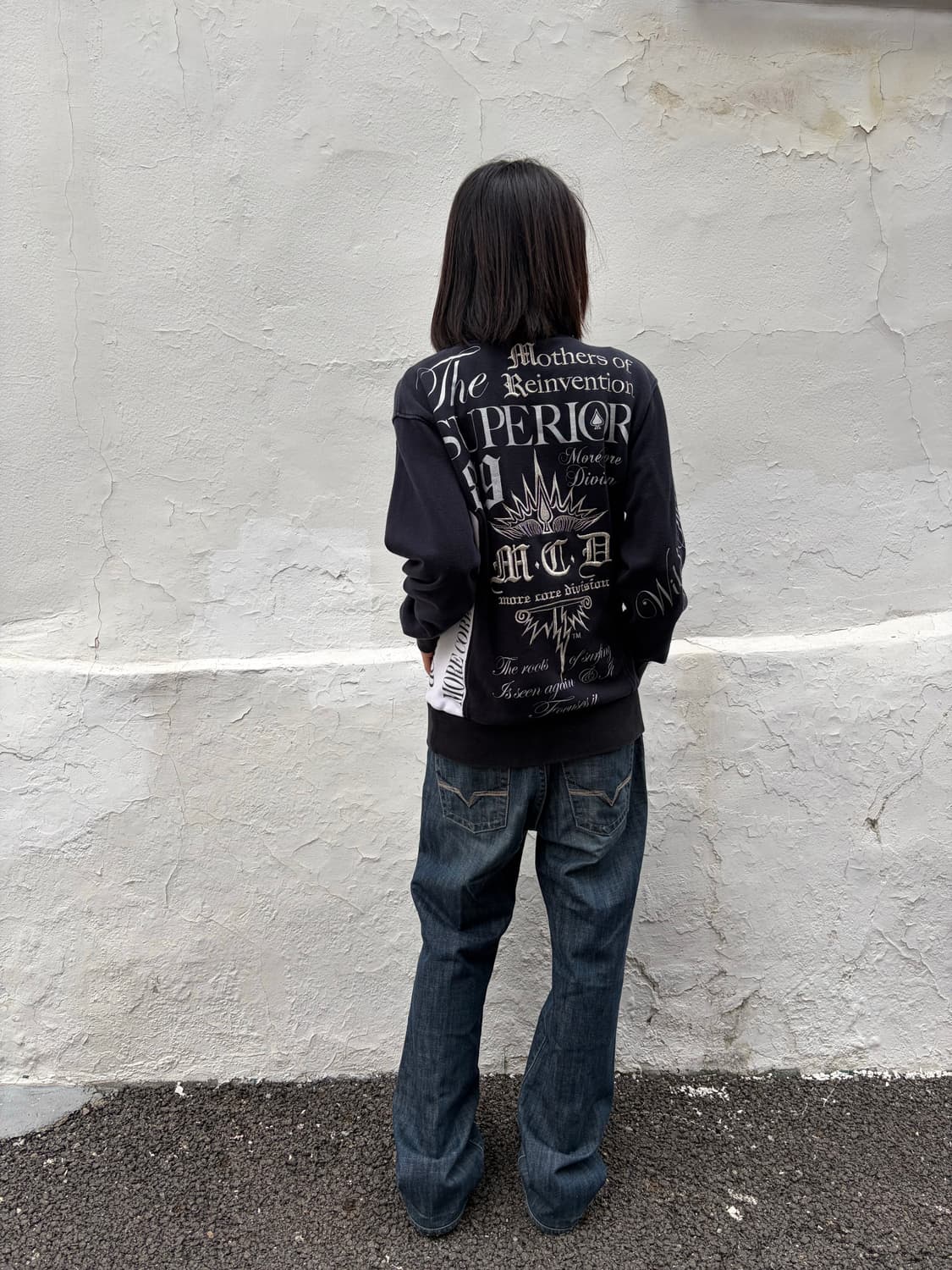 MCD 하이넥 버튼 업 그래픽 스웨트셔츠 L 상품이미지5