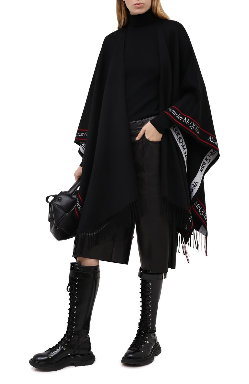 알렉산더 맥퀸 인타르시아 울 캐시미어 판초 상품이미지2