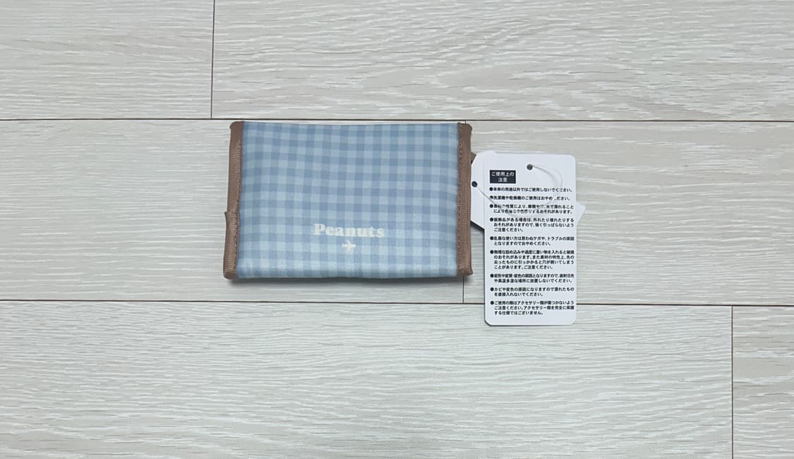 스누피 곰돌이 가방 블루 체크 악세사리 파우치 상품이미지2