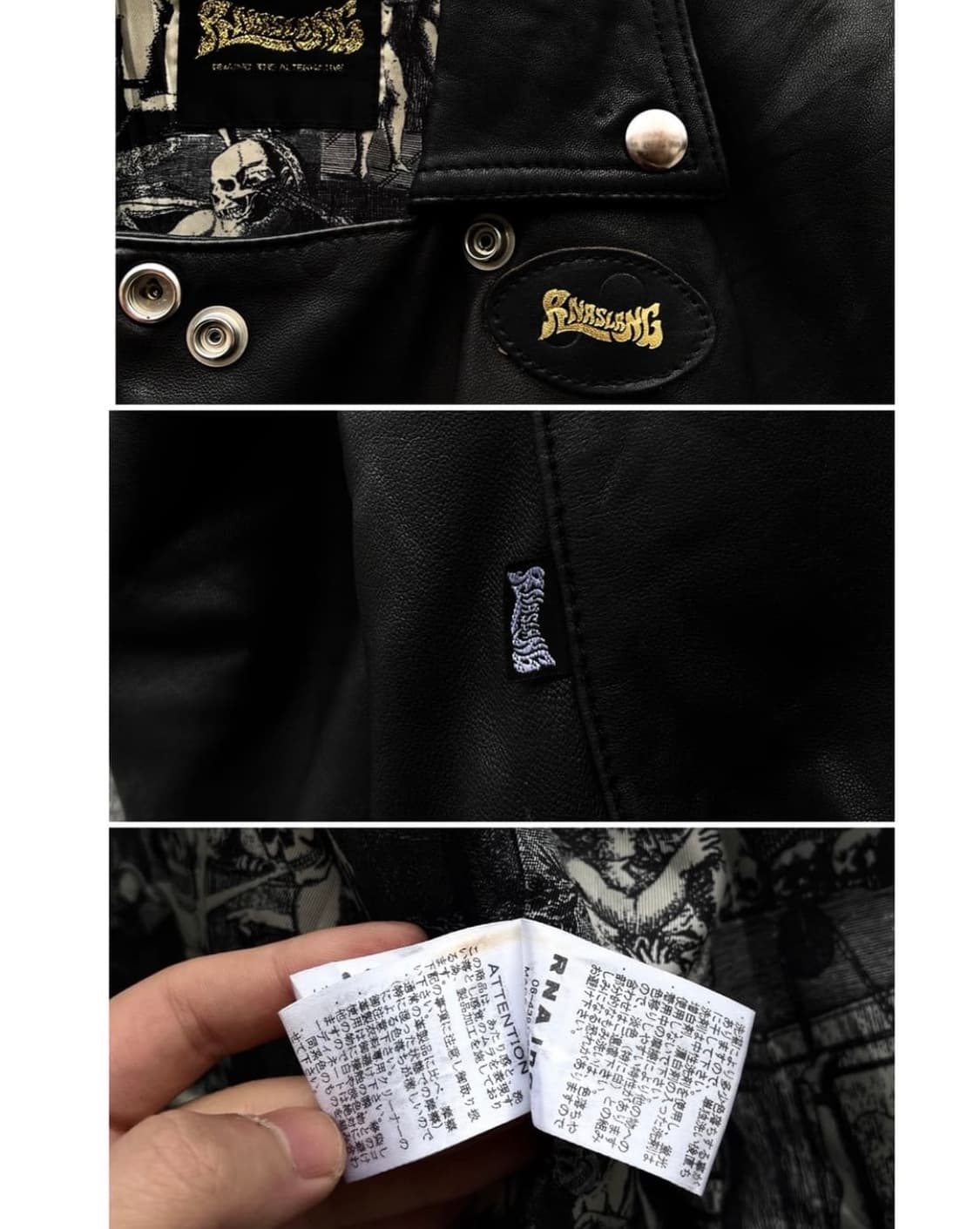 RNA Inc 아카이브 하드코어 일본 빈티지 램스킨 라이더 자켓 상품이미지6