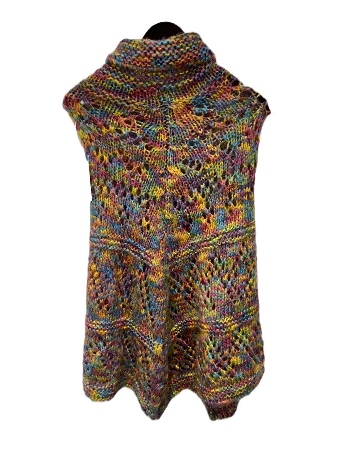 레인보우 니트 케이프 숄 상품이미지2