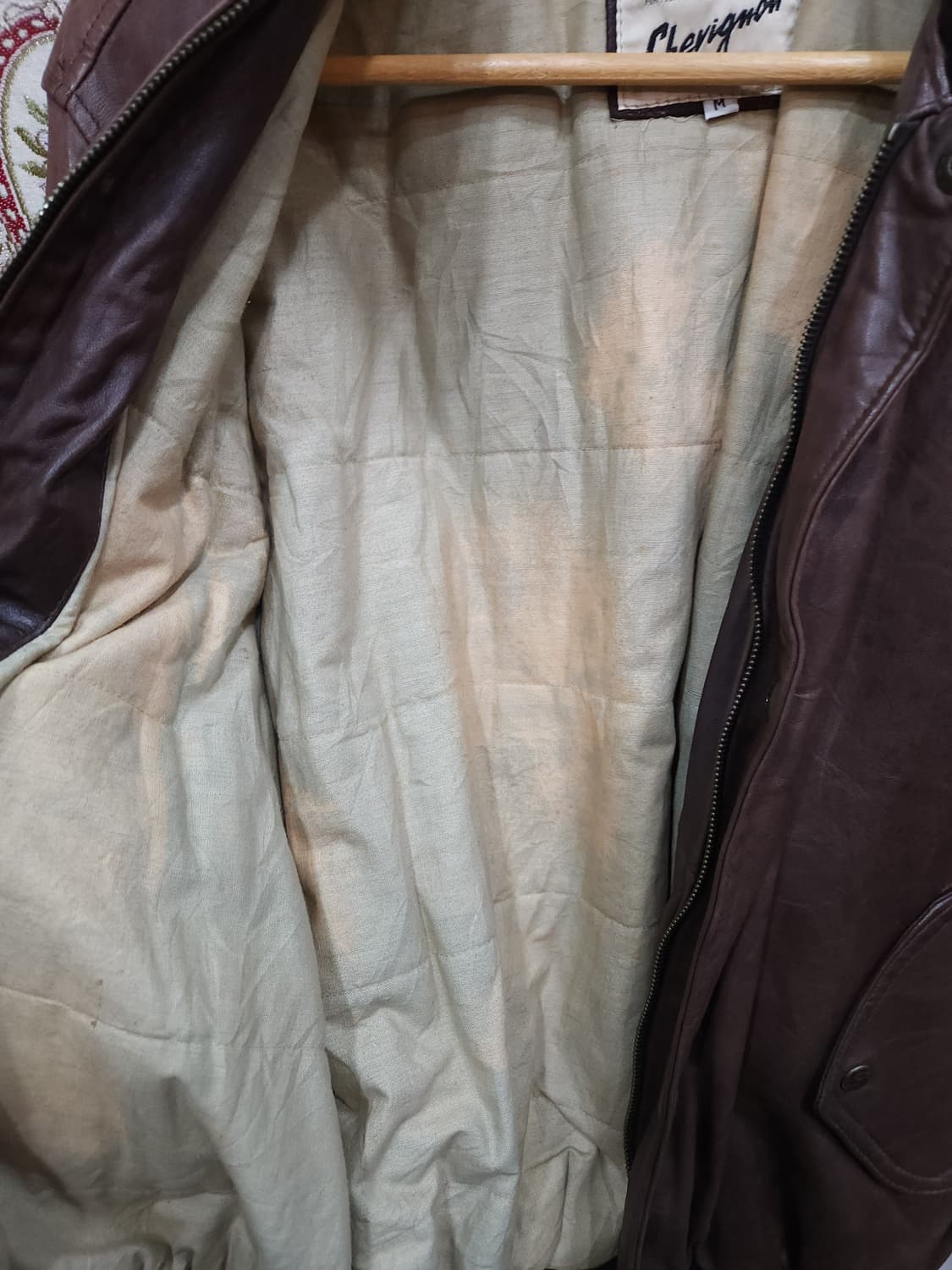 쉐비뇽 90s 양가죽 항공점퍼 프랑스제작 상품이미지8