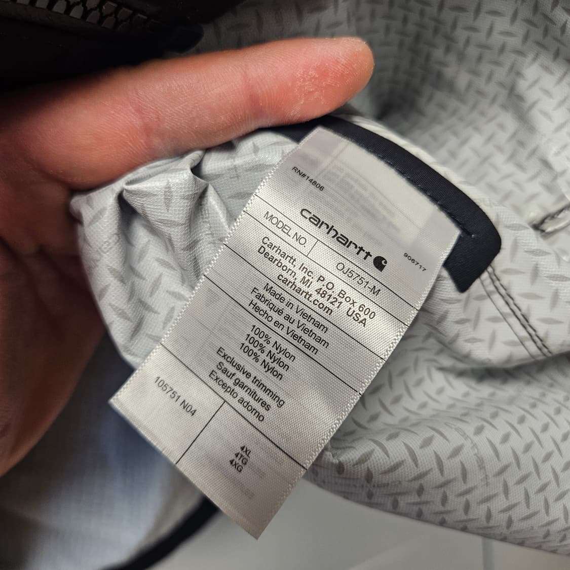 칼하트 스톰디펜더 바람막이 4XL 상품이미지7