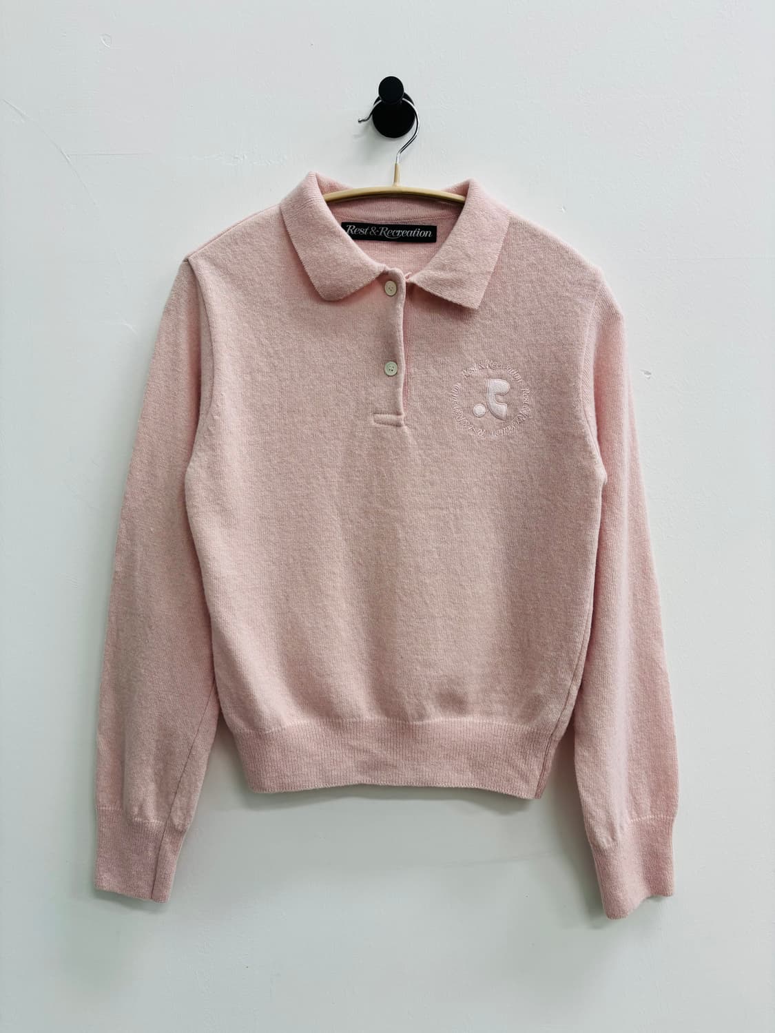 Rest & Recreation 레스트앤레크레이션 핑크 카라 니트 상품이미지2