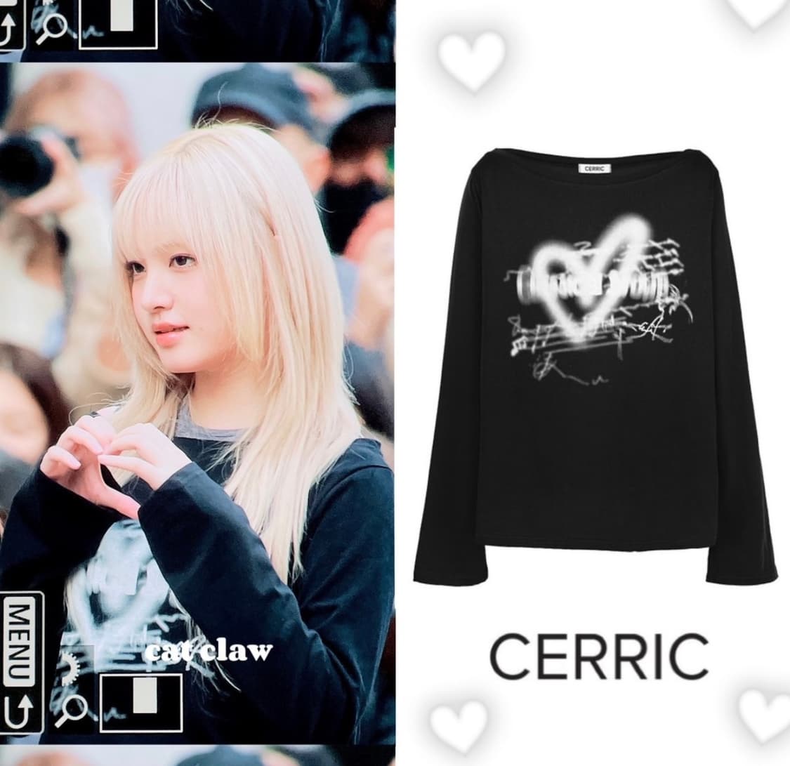 세릭 cerric heart boat neck top 오프숄더 탑 상품이미지3