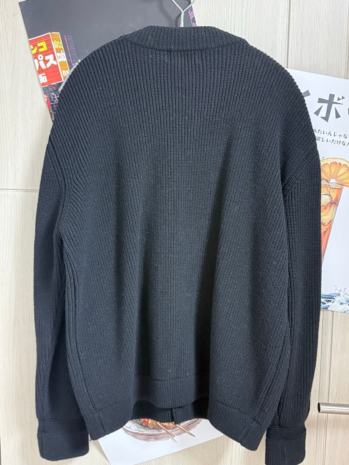 [M] 에스피오나지 헤비 울 가디건 블랙 상품이미지5