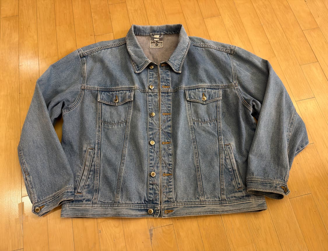 90s 빈티지 초오버핏 연청 데님 자켓 (빅사이즈 청자켓) 상품이미지1