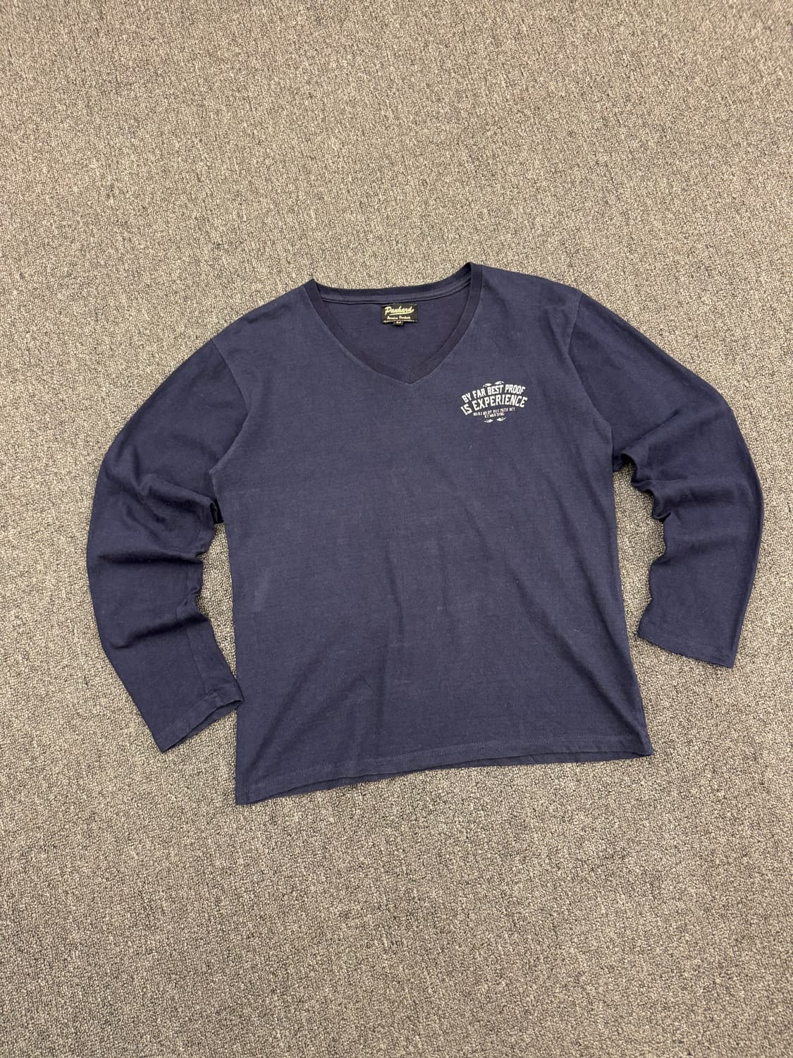 M)Panhard 빈티지 후면 스컬 프린팅 브이넥 롱슬리브 상품이미지1