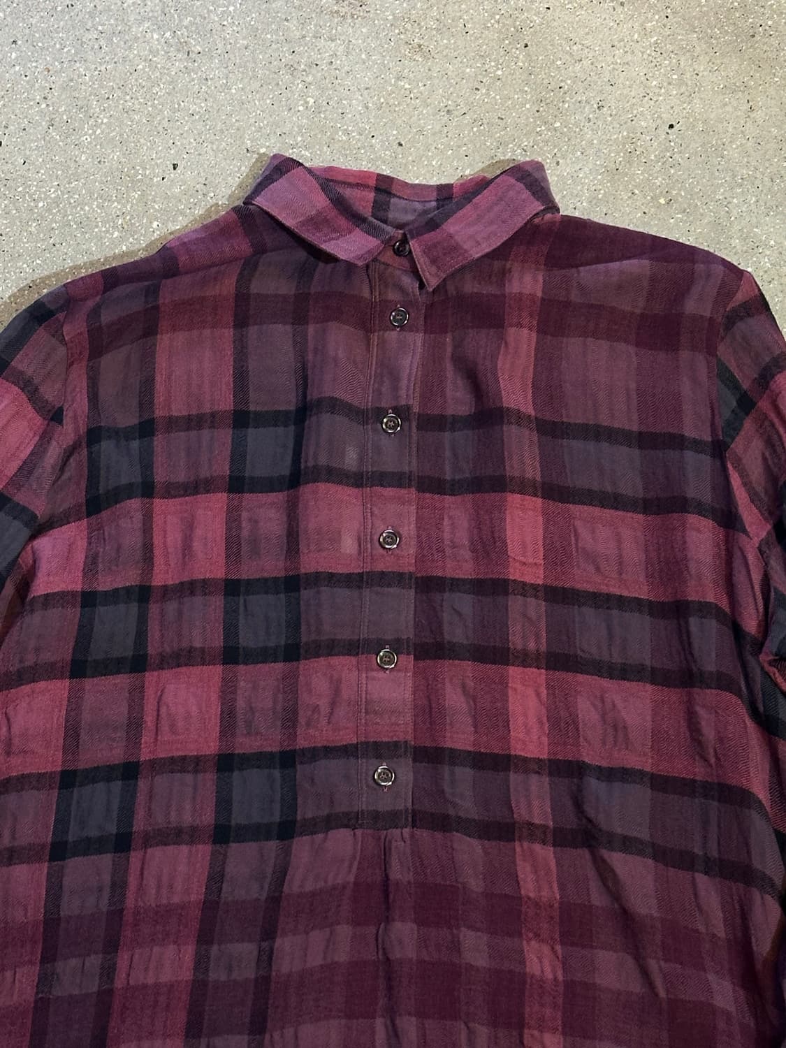 BURBERRY 버버리 버건디체크 셔츠블라우스 상품이미지4