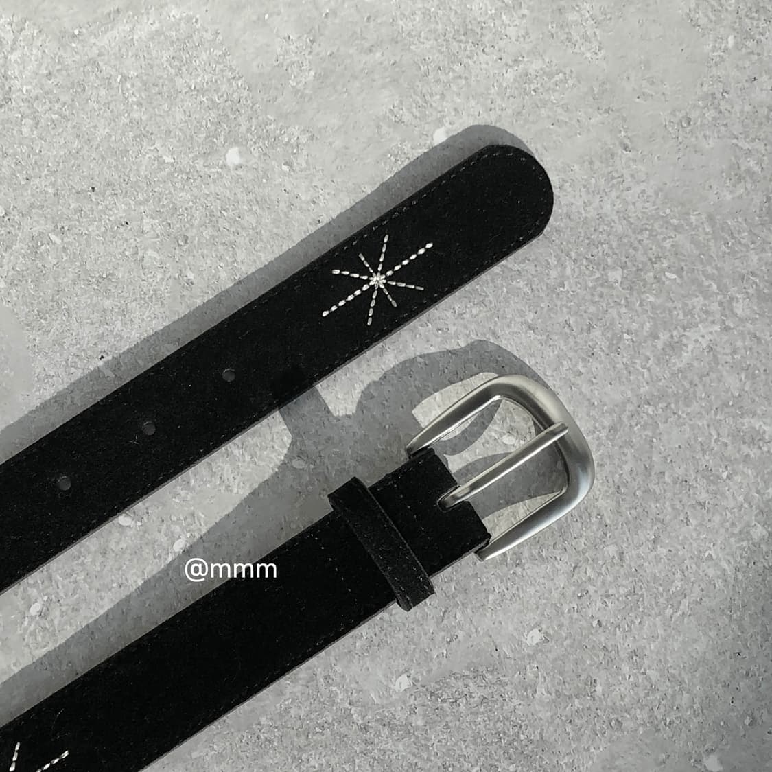 [Unisex] 스웨이드 별빛 자수 벨트 3컬러 상품이미지4