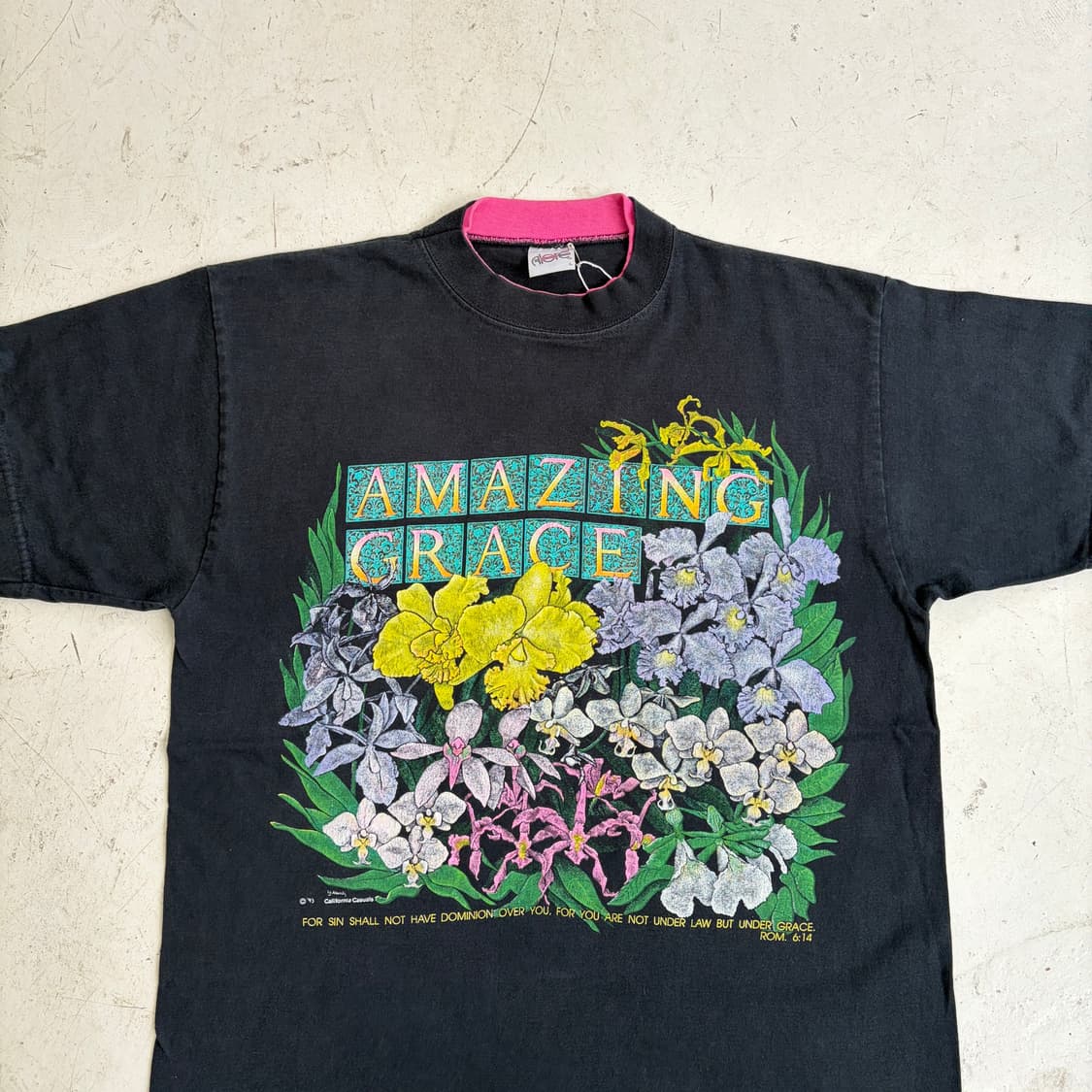 90s USA Amazing Grace 빈티지 반팔티 L 상품이미지4