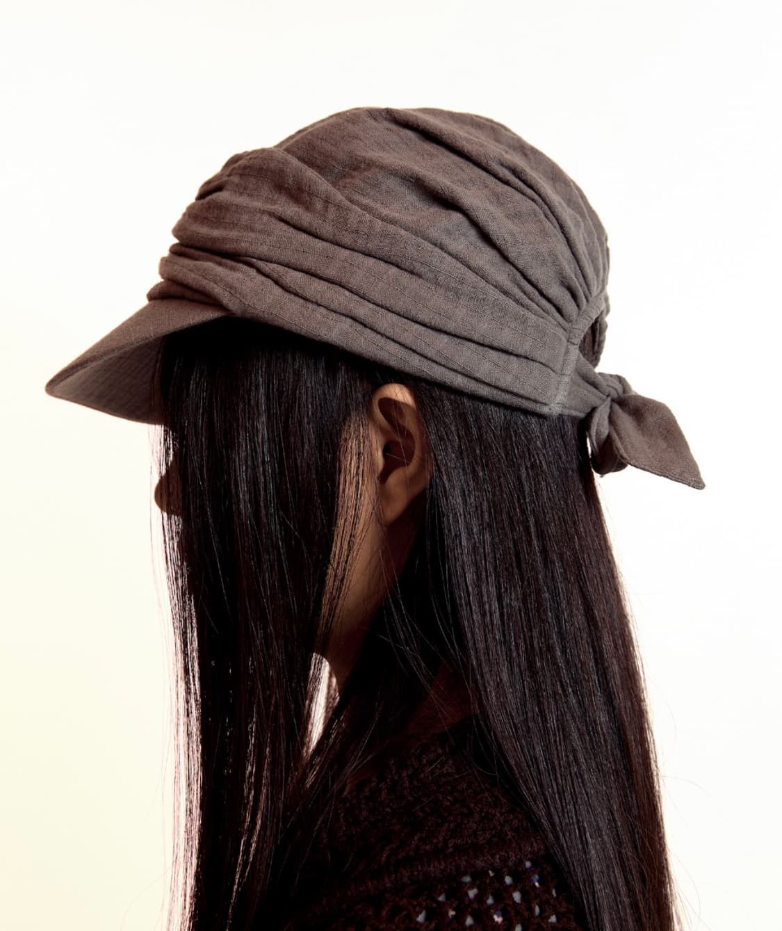 코이세이오 KNOT SHIRRING CAP GREY 상품이미지2