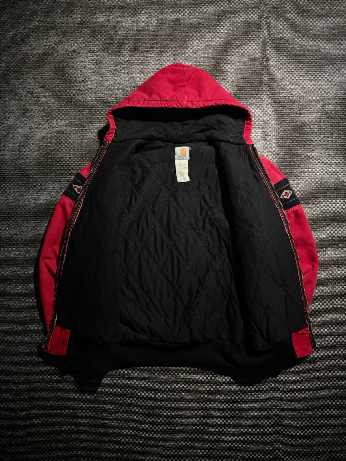 90s 칼하트 아즈텍 액티브 J79 RED M USA🇺🇸 상품이미지7