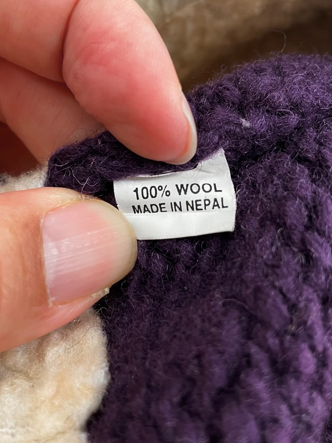 국내 유일 Made 네팔 빈티지 패턴 울 니트 귀달이 이어플랩 비니 모자 상품이미지4