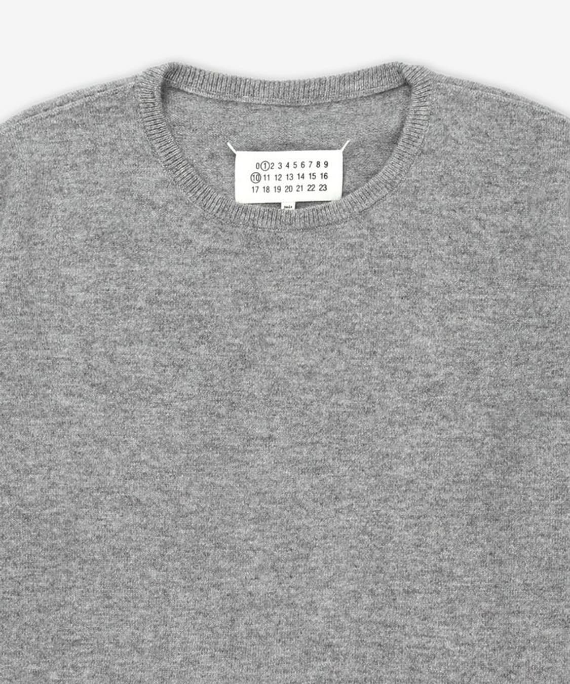 메종마르지엘라 4 스티치 램스울 반소매 니트 - 미디움 그레이 상품이미지3