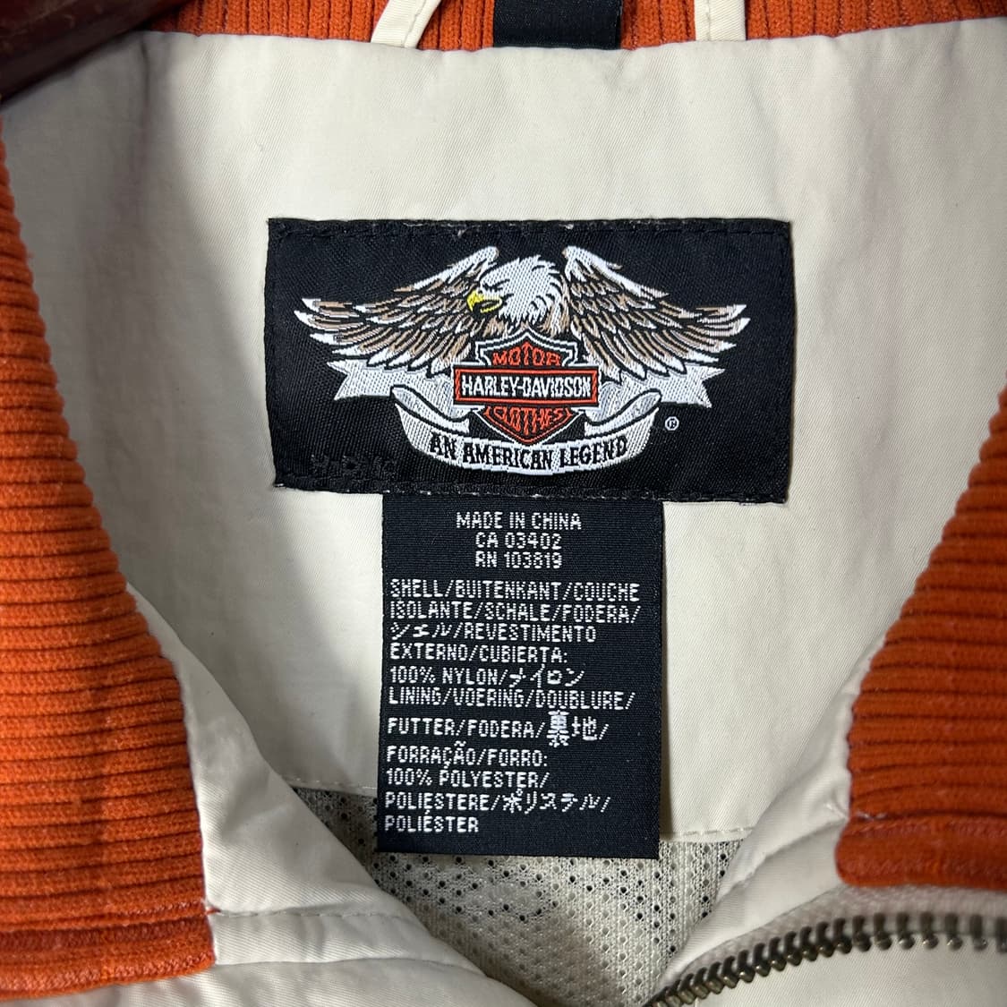 [Harley Davidson] 할리데이비슨 배색 집업자켓 상품이미지5