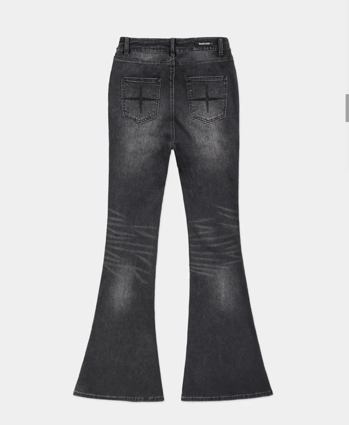 배드블러드 로우라이즈 부츠컷 팬츠 블랙 상품이미지3