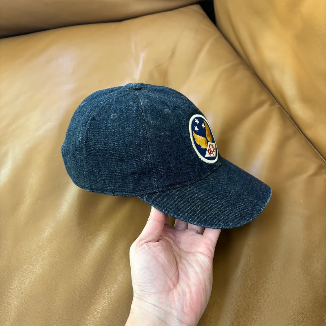 RRL 더블알엘 랄프로렌 폴로 데님 6패널 볼캡 모자 (Denim) 상품이미지3