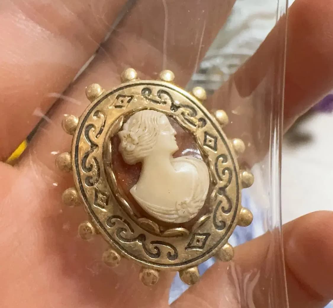 (지드래곤 착용) 빈티지 까메오 브로치 목걸이 겸용 상품이미지1