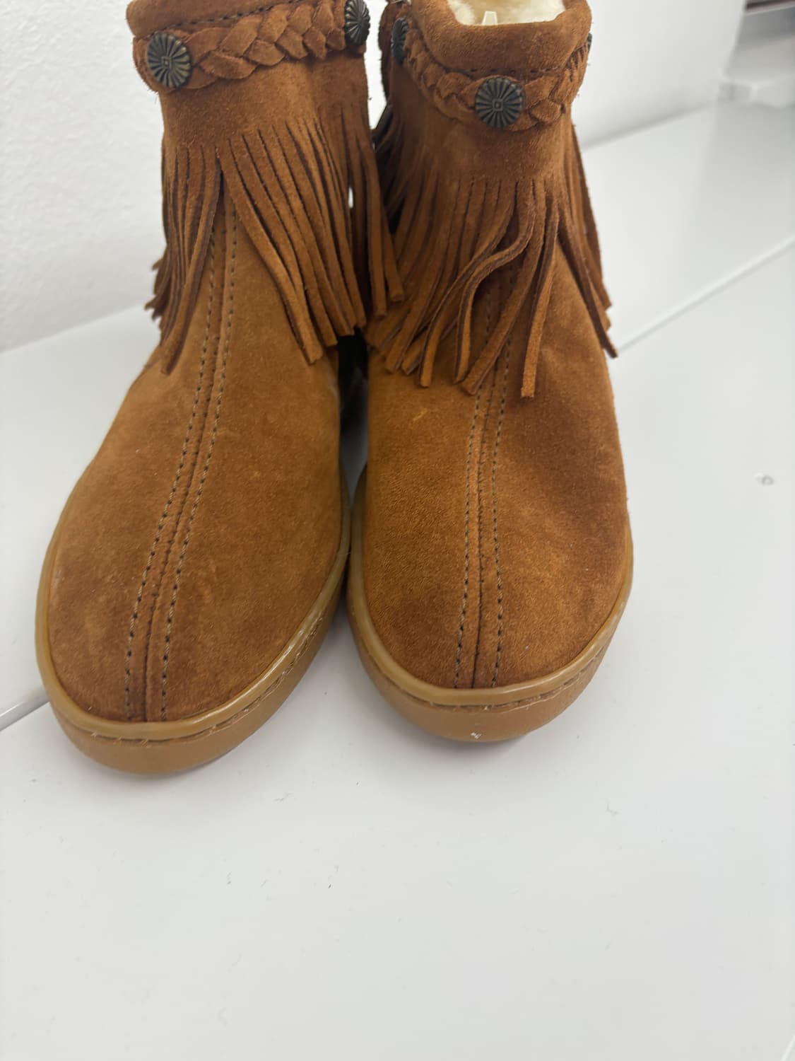 Minnetonka 프린지 부츠 스웨이드 상품이미지3