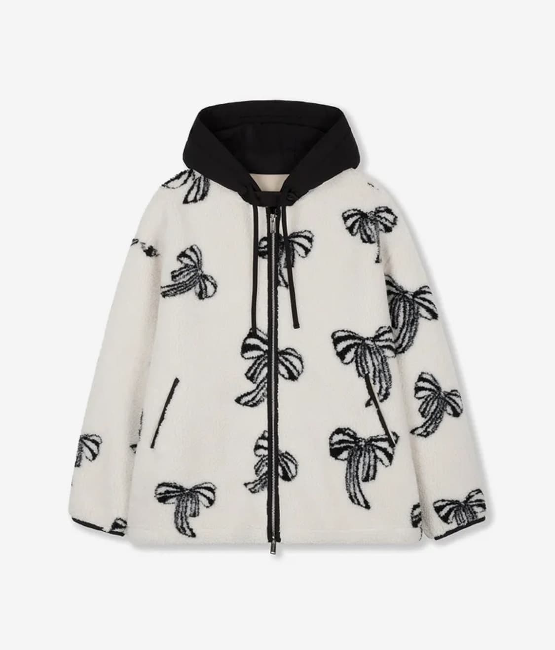 유센틱 리본 플리스 후드 집업 상품이미지5