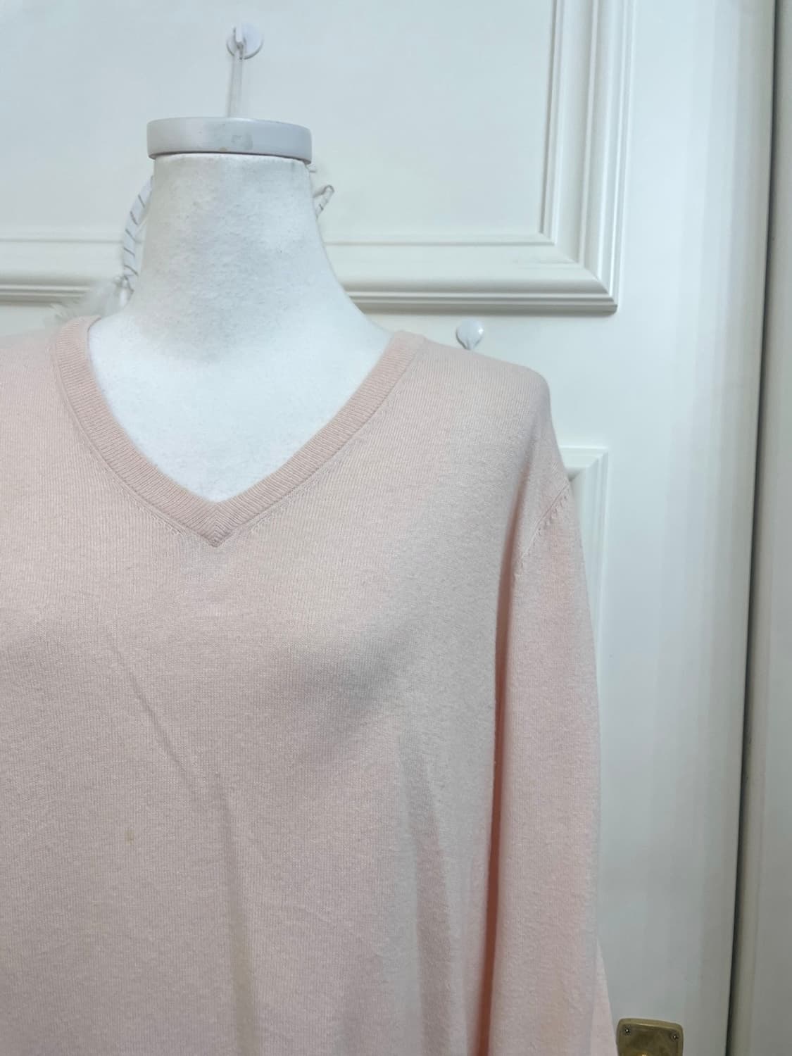 pink v-neck basic cashmere knit top 상품이미지6
