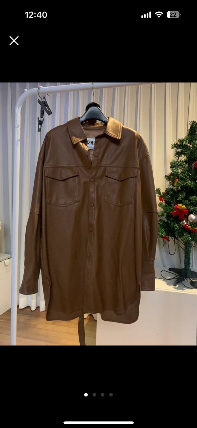 ZARA 가죽 벨트 자켓 상품이미지1