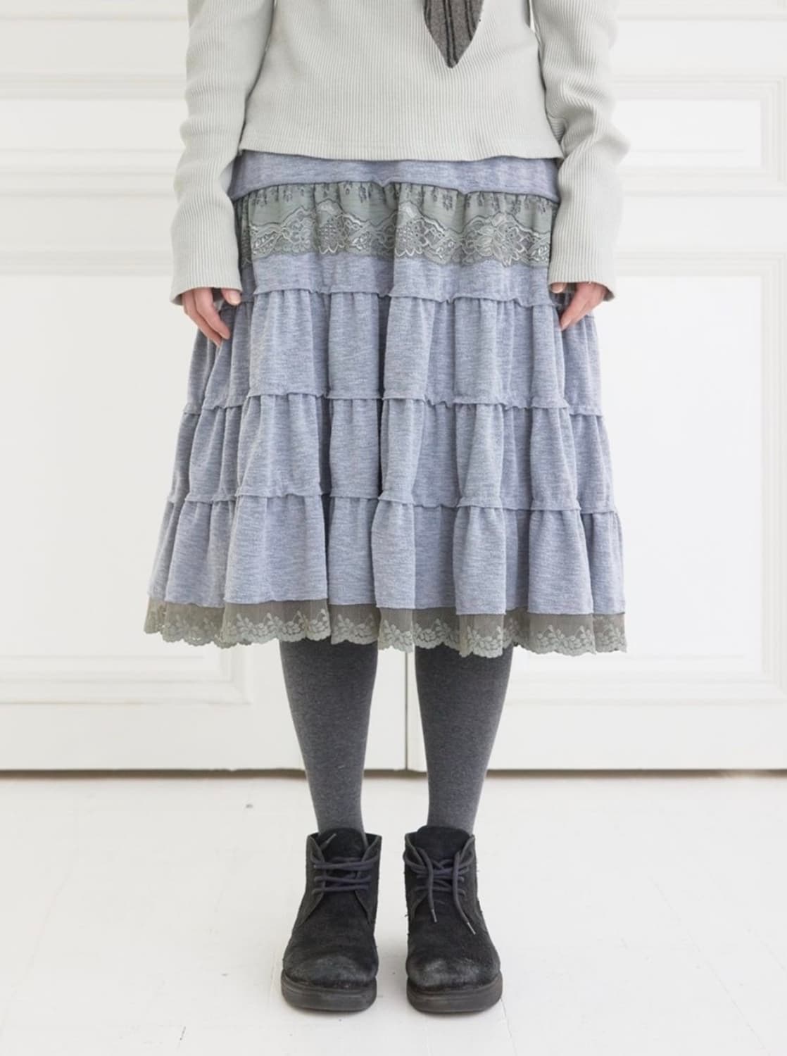 Colocynth Tale Midi Skirt Melange 상품이미지1