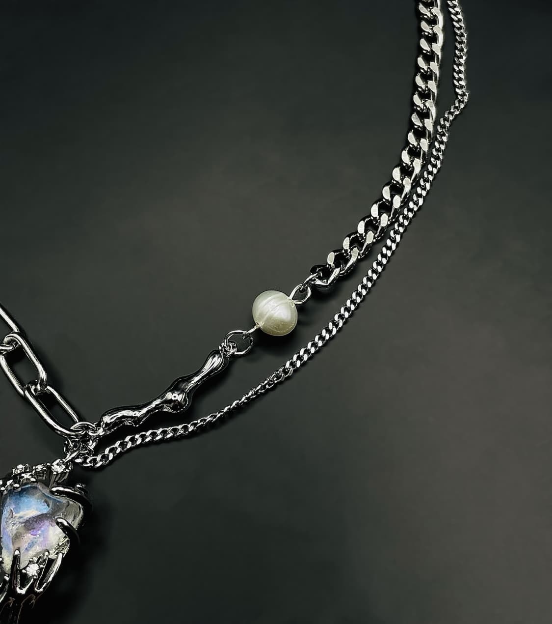 Real pearl v necklace 상품이미지6