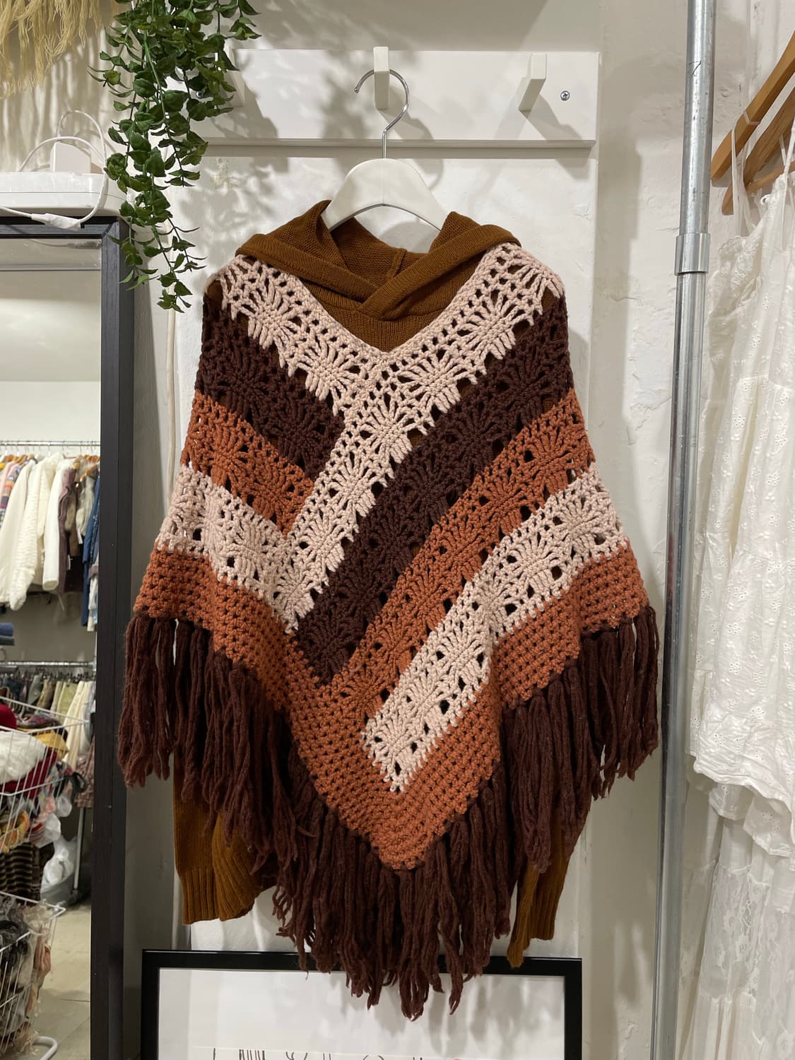 히피 모리 니트 후드 + 크로쉐 케이프 상품이미지8