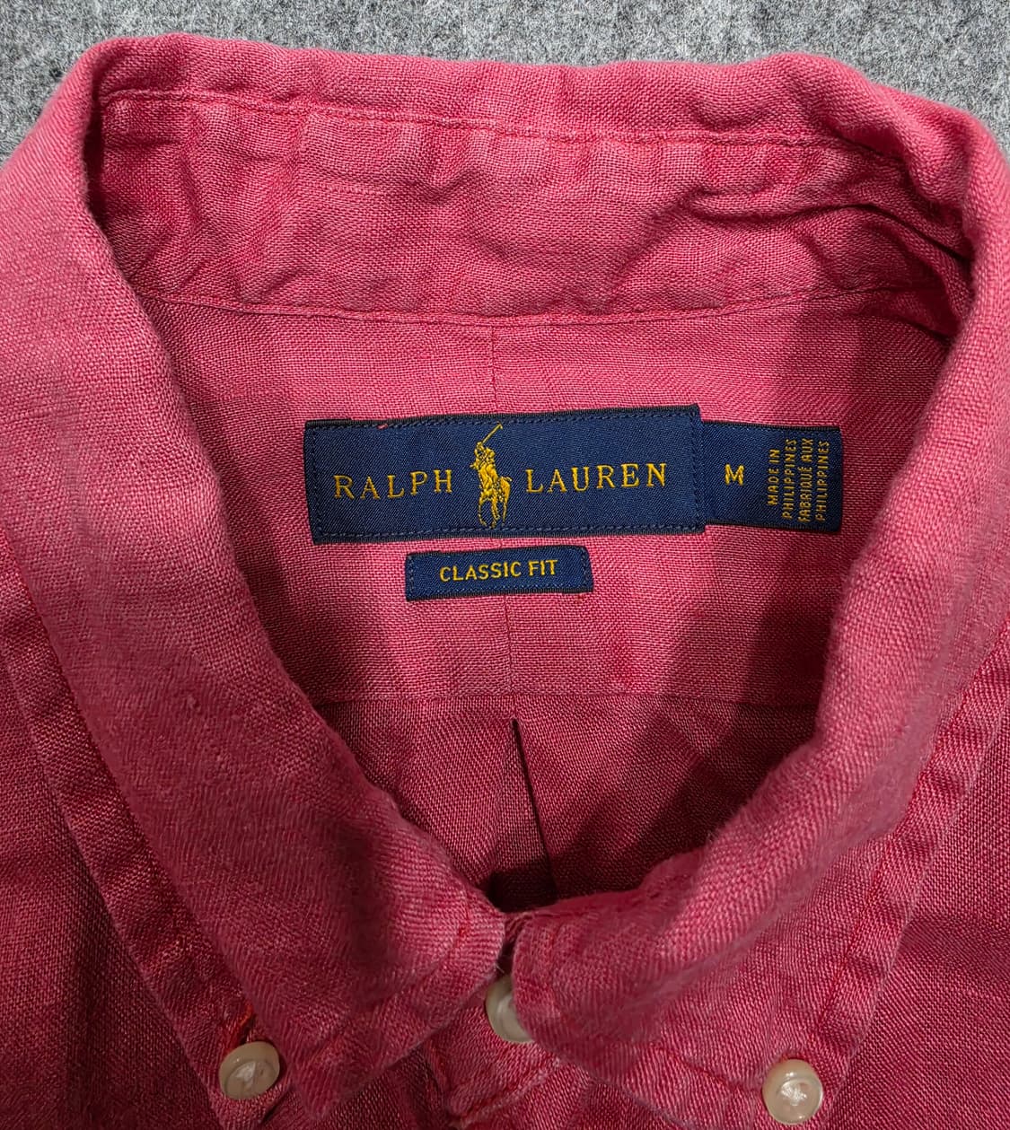 폴로 랄프로렌 클래식핏 포켓 린넨 셔츠 M 상품이미지5