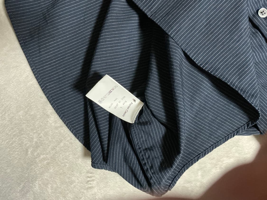 [판매] 포터클래식 롤업 핀 스트라이프 셔츠 - L 상품이미지3