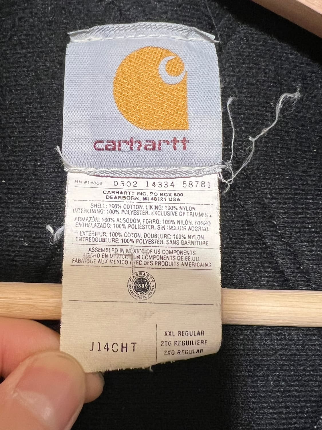 00's [2XL] 칼하트 빈티지 워크자켓 산타페 J14 체스트넛 CHT 상품이미지8