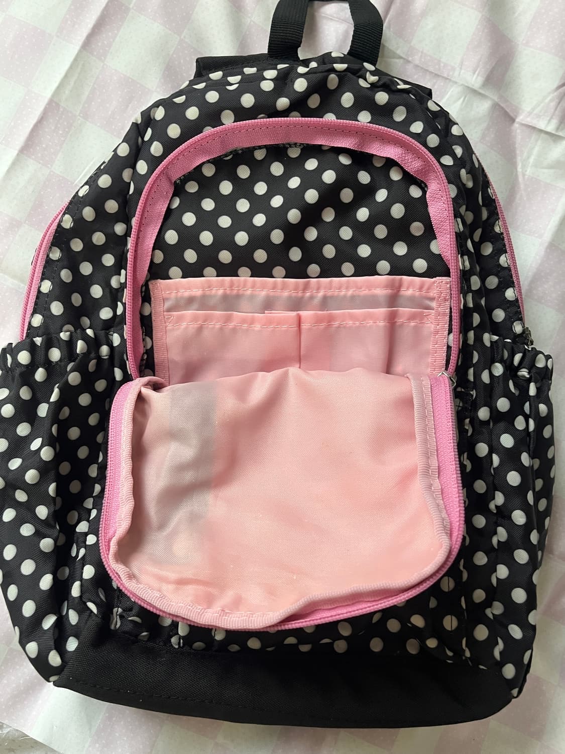 블랙 도트 백팩 🎀 상품이미지4